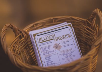 wedding ceremony programs with monoline design