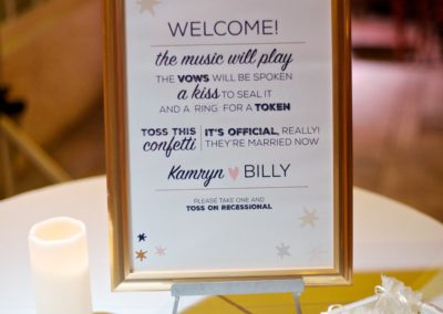 ceremony sign for wedding, custom design for wedding ceremony