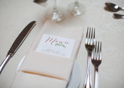 wedding menu garden design