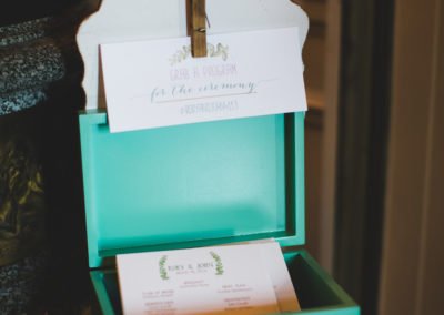 wedding programs with garden watercolor design