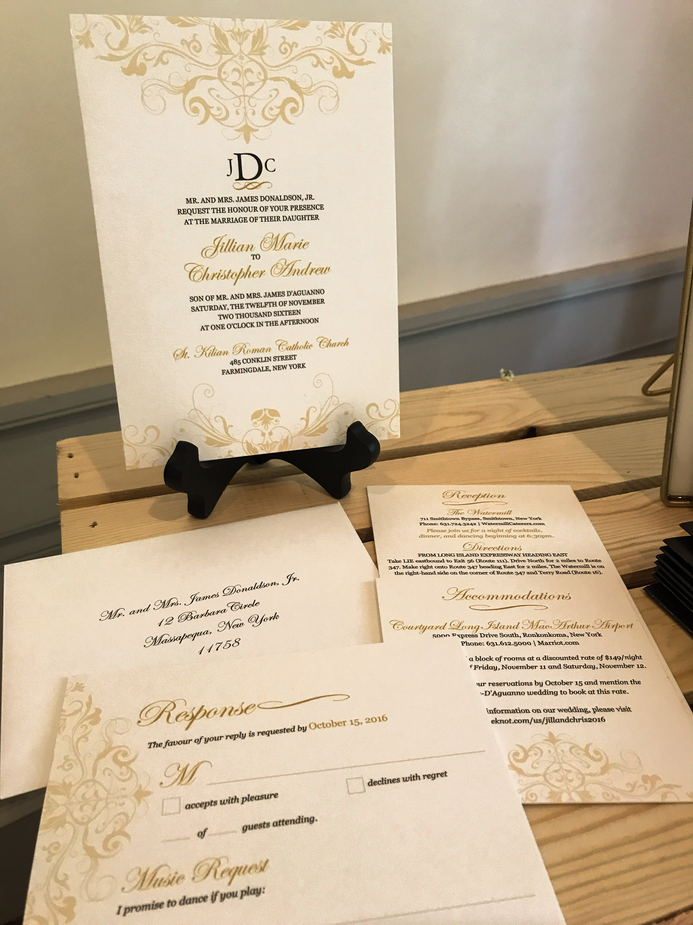 double thick victorian wedding invitations