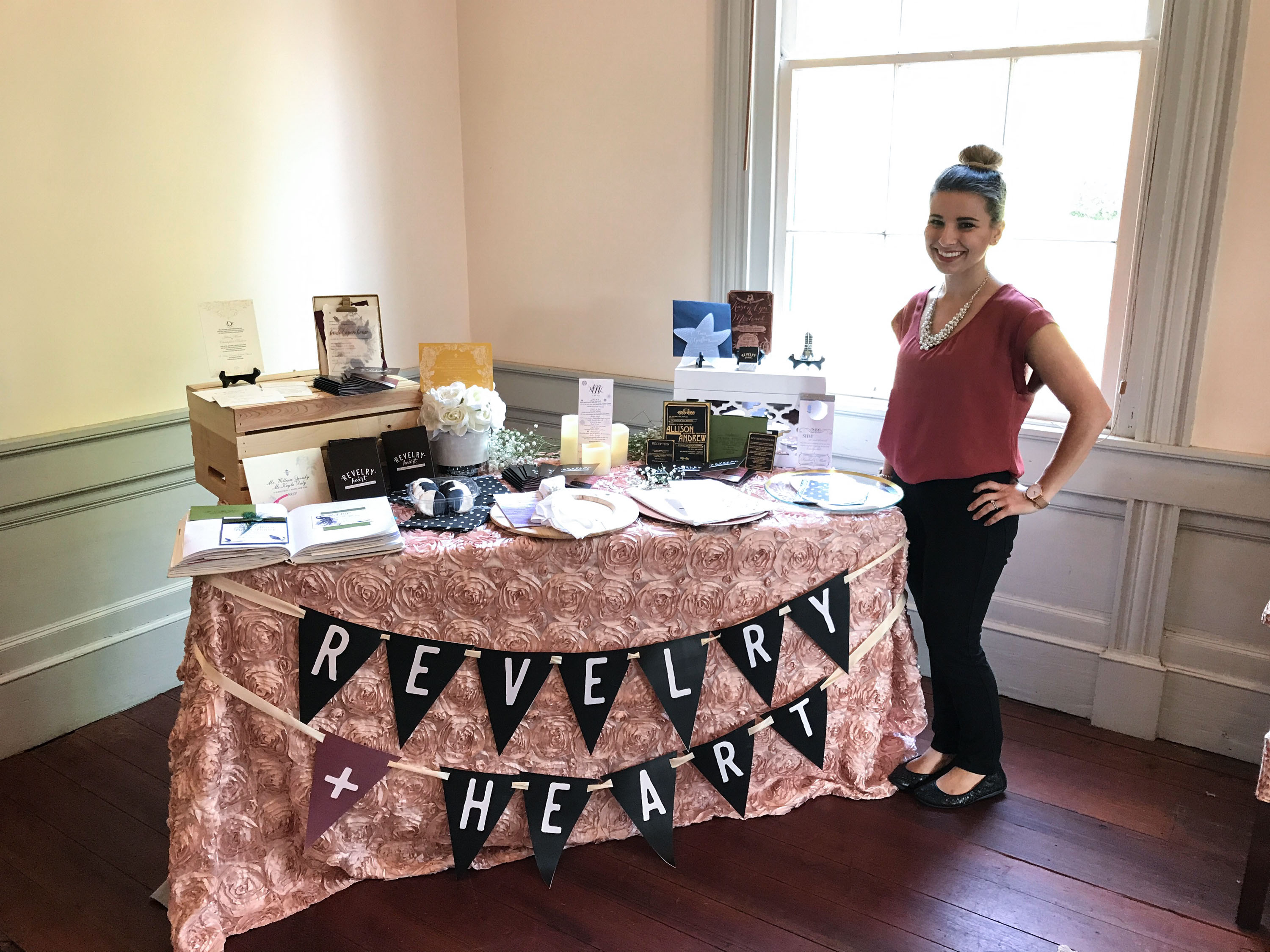 revelry + heart bridal open house table