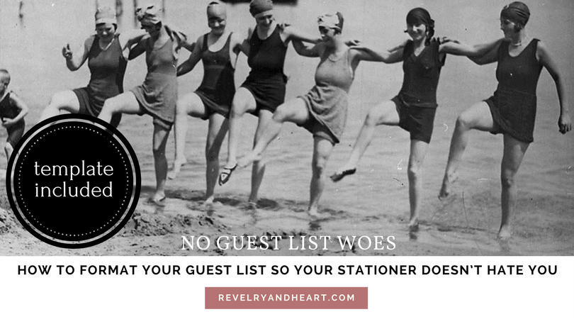 guide image for couples making their wedding guest list