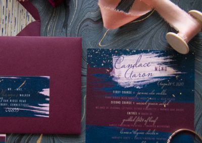 revelry + heart custom stationery for beauty and bordeaux styled wedding shoot