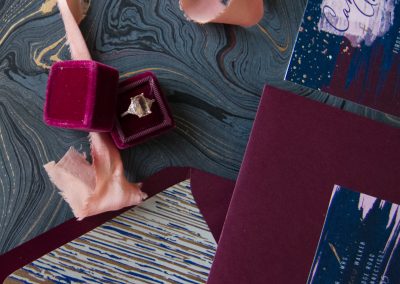 revelry + heart custom stationery for beauty and bordeaux styled wedding shoot