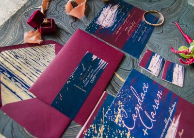 revelry + heart custom stationery for beauty and bordeaux styled wedding shoot