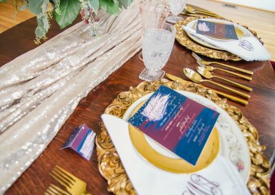 revelry + heart table stationery for beauty and bordeaux styled wedding shoot