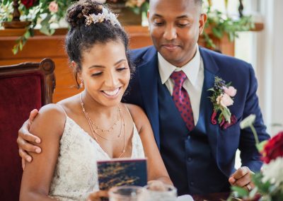 revelry + heart custom stationery for beauty and bordeaux styled wedding shoot