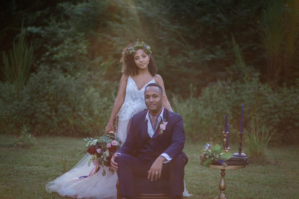 black bride and groom wedding party regrets | meadows at firefly farm | raleigh