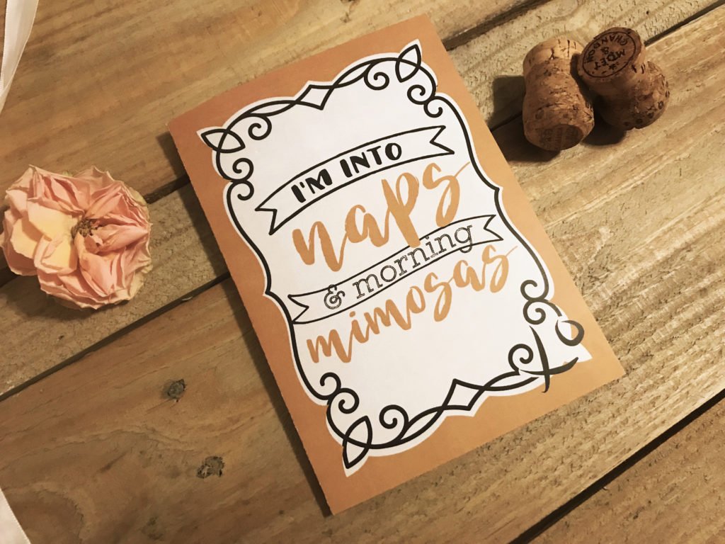 mimosa, card, custom, valentine, greeting, card, bestie, gal pal, best friend, bff, brunch, naps, napping, nap, custom, revelry, heart