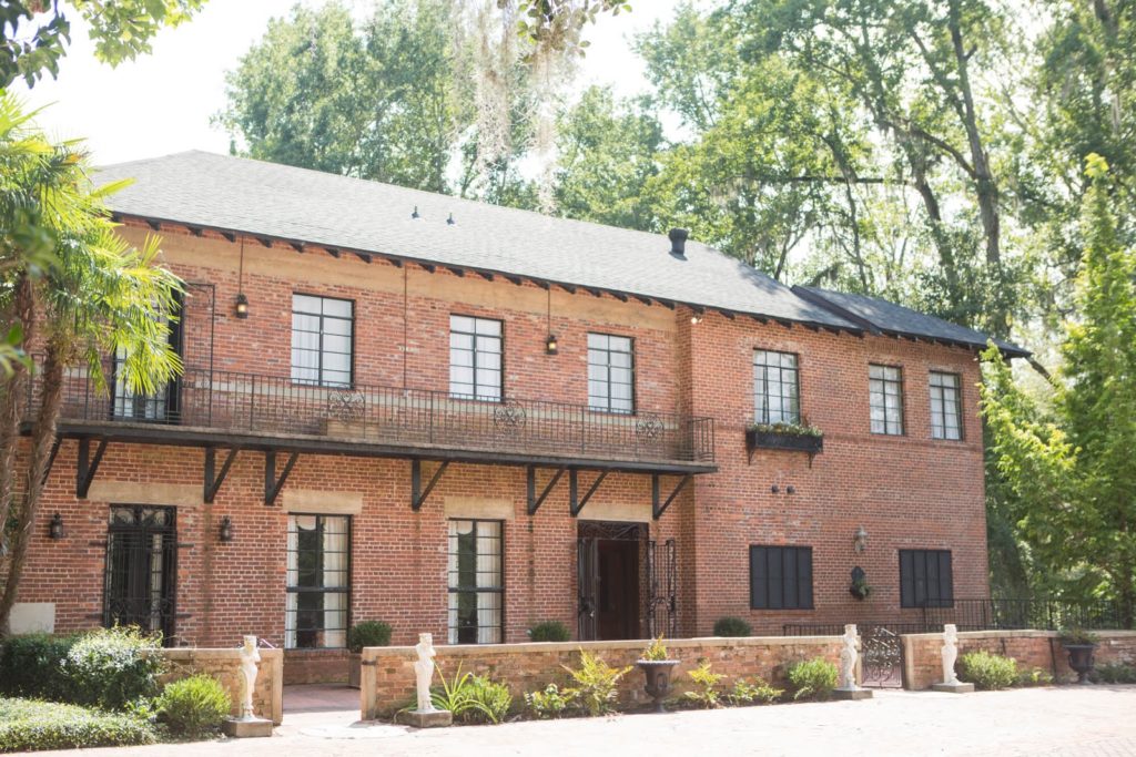 brick wedding venue exterior with warehouse feel