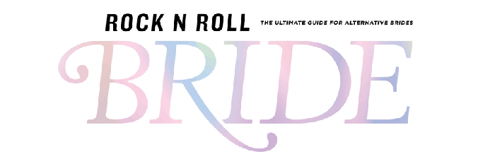 rocknroll bride magazine logo for revelry and heart feature titled "punk rock princess, the ultimate emo-inspired wedding"