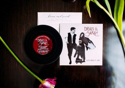 Fleetwood Mac Record Wedding Invitation for Music Lovers